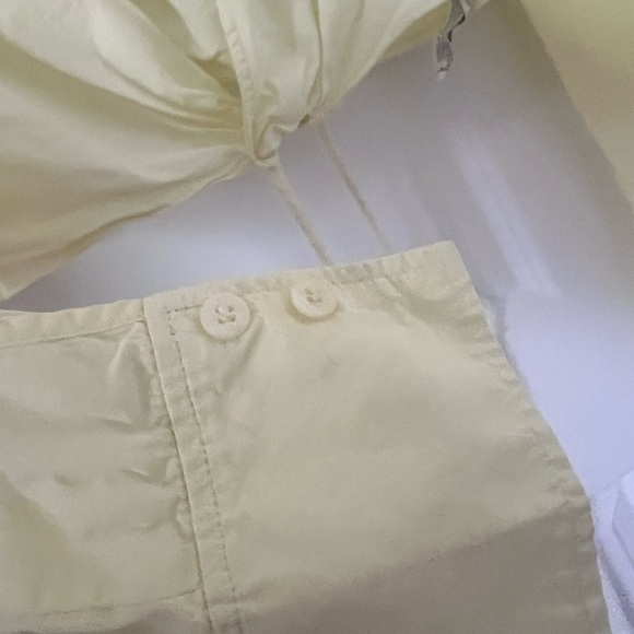 Yellow Women's Poplin Crop Top Size Large - Picture 6 of 9